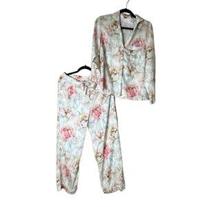 Homebodii Floral 100% Woven Tencel Pajamas Pajama Set Size Small
